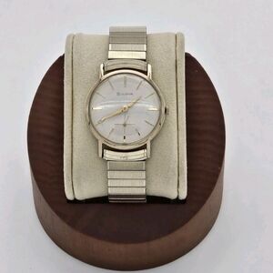 vintage Bulova M5 mechanical Swiss wristwatch with a 10K gold-plated (10KGP)